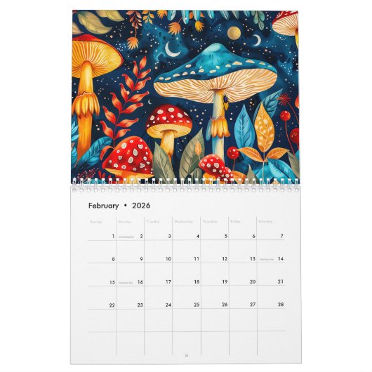 Mushroom Magic – A Fantasy Forest Calendar 2026 Kalender (Feb 2026)