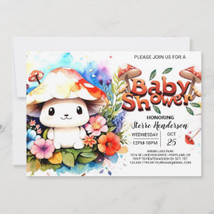 Mushroom Magic erwartet Baby Shower Einladung