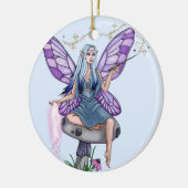 Mushroom Magic Fairy Keramik Ornament (Links)