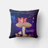 Mushroom Magic Fairy Verzauberte Niedliche Dekorat Kissen (Rückseite)