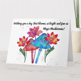 Mushroom Magic Geburtstagskarte Karte