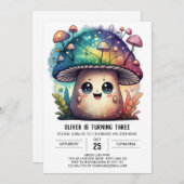 Mushroom Magic Kindergeburtstag Einladung (Vorne/Hinten)