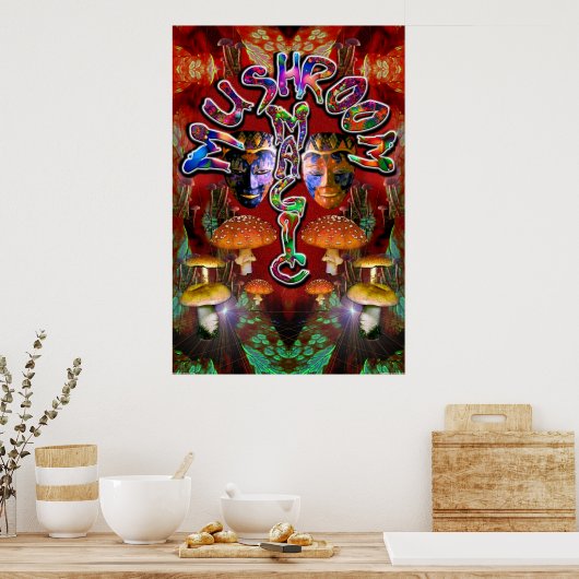Mushroom Magic Poster (Küche)