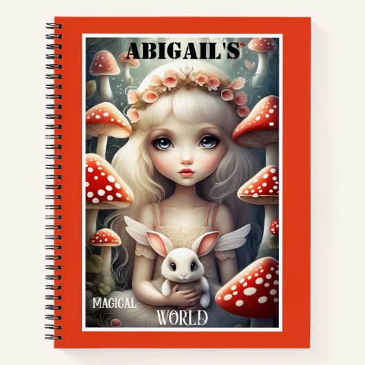 Mushroom Magical Fantasy Fairy Notizblock (Vorderseite)