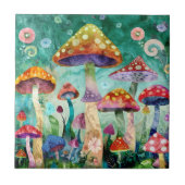 Mushroom Magical Forest Fliese (Vorderseite)
