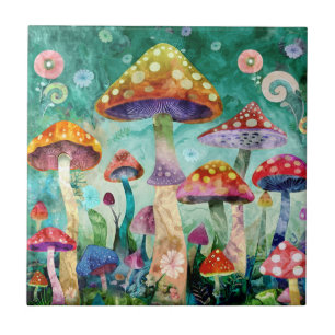 Mushroom Magical Forest Fliese