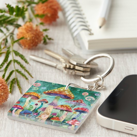 Mushroom Magical Forest Schlüsselanhänger (Vorderseite rechts)