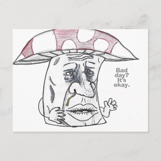 Mushroom Man Therapy Feiertagspostkarte (Vorderseite)