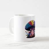 Mushroom Mania farbenfrohe Malerei Vivid Kaffeetasse (Vorderseite Links)