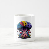 Mushroom Mania farbenfrohe Malerei Vivid Kaffeetasse (Mittel)