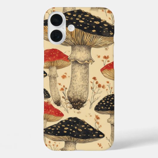 Mushroom Meadow - IPhone 16 Case (Rückseite)