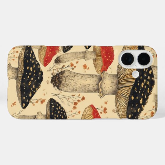 Mushroom Meadow - IPhone 16 Case (Rückseite (Horizontal))