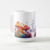 Mushroom Meadow Personalisiert Kaffeetasse (Vorderseite Links)