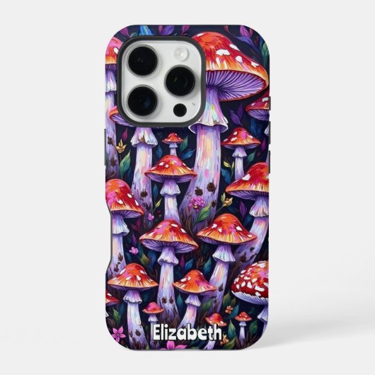 Mushroom Medley Pattern iPhone Hülle (Rückseite)