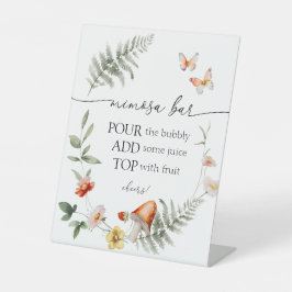 Mushroom Mimosa Bar Sign Sockelschild