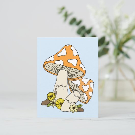 Mushroom Mini Art oder Postkarte (Stehend Vorderseite)