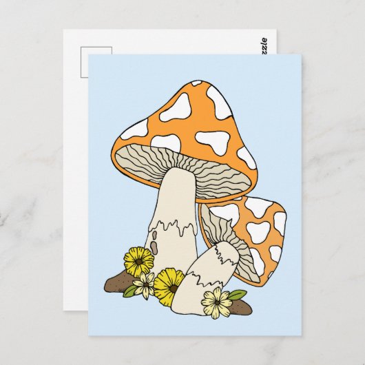 Mushroom Mini Art oder Postkarte (Vorne/Hinten)