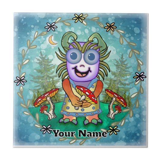 Mushroom Monster Fliese (Vorderseite)