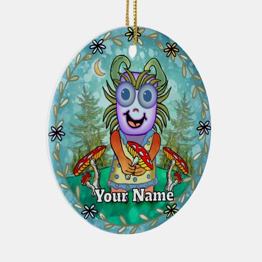 Mushroom Monster Keramik Ornament (Rechts)