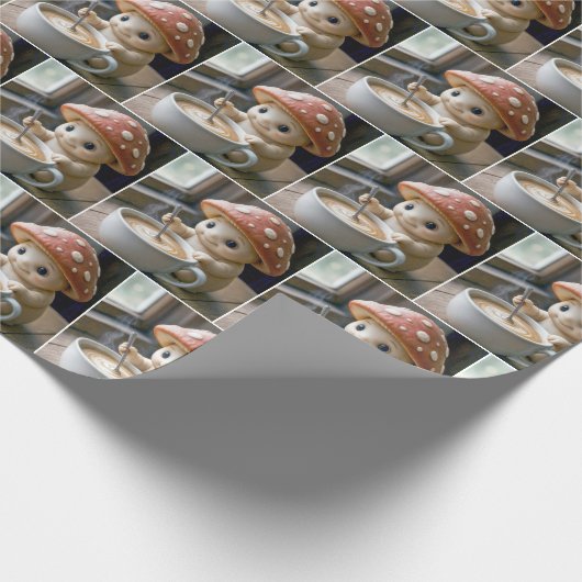 Mushroom Munchkin Stirring Morning-Kaffee Geschenkpapier (Ecke)