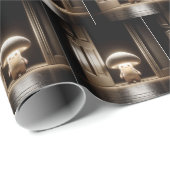 Mushroom Munchkin strahlt vor der Tür Geschenkpapier (Rolleneckpunkt)