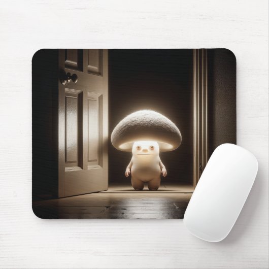 Mushroom Munchkin strahlt vor der Tür Mousepad (Mit Mouse)