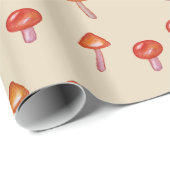 Mushroom Muster Ar Wrapping Paper Geschenkpapier (Rolleneckpunkt)