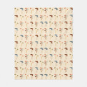 Mushroom-Muster Fleecedecke (Vorderseite)