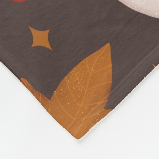 Mushroom-Muster Fleecedecke (Ecke)