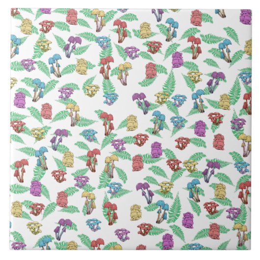 Mushroom-Muster Fliese (Vorderseite)