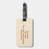 Mushroom-Muster Gepäckanhänger (Rückseite vertikal)