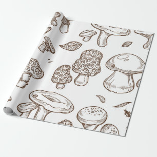 Mushroom-Muster Geschenkpapier