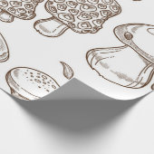 Mushroom-Muster Geschenkpapier (Ecke)