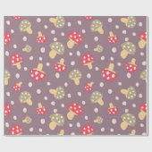 Mushroom-Muster Geschenkpapier (Flach)