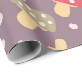 Mushroom-Muster Geschenkpapier (Rolleneckpunkt)