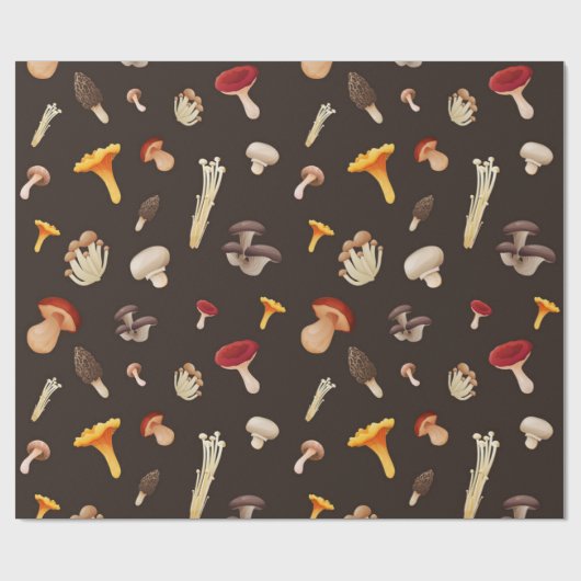 Mushroom-Muster Geschenkpapier (Flach)