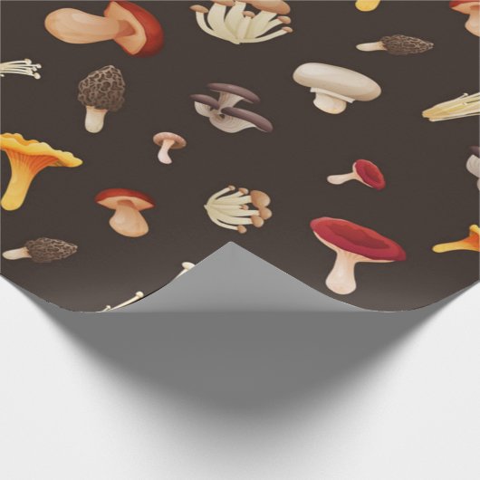Mushroom-Muster Geschenkpapier (Ecke)