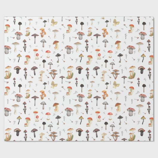 Mushroom-Muster Geschenkpapier (Flach)