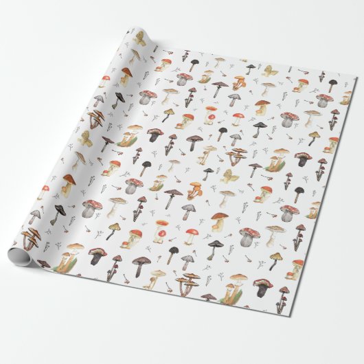 Mushroom-Muster Geschenkpapier (Ungerollt)