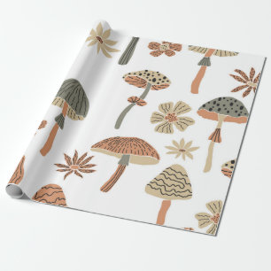 Mushroom-Muster Geschenkpapier