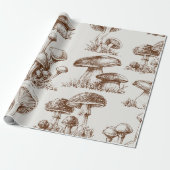 Mushroom-Muster Geschenkpapier (Ungerollt)