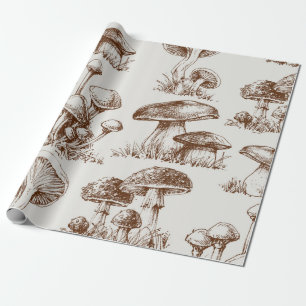 Mushroom-Muster Geschenkpapier