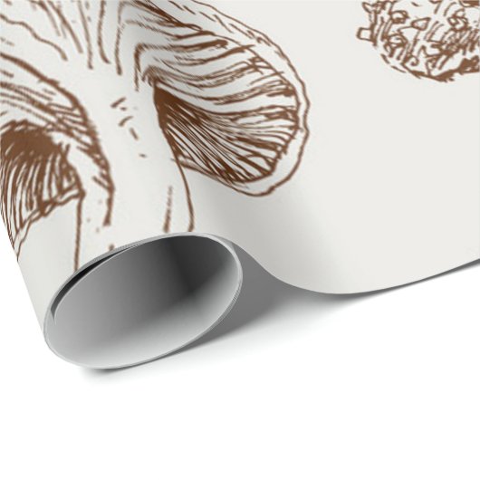 Mushroom-Muster Geschenkpapier (Rolleneckpunkt)