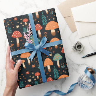 Mushroom-Muster Geschenkpapier