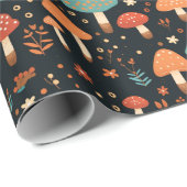 Mushroom-Muster Geschenkpapier (Rolleneckpunkt)