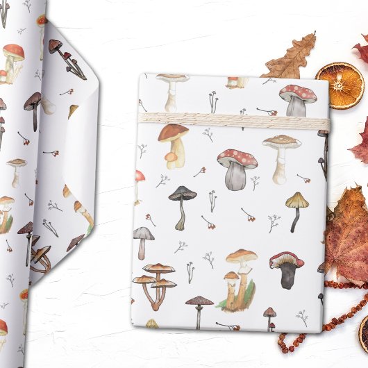 Mushroom-Muster Geschenkpapier