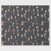 Mushroom-Muster Geschenkpapier (Flach)