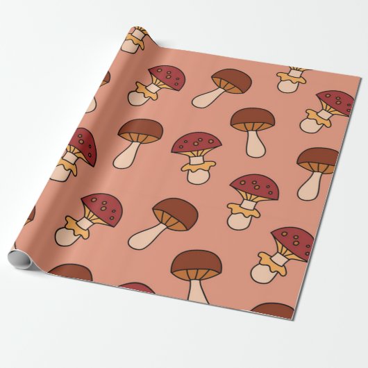 Mushroom-Muster Geschenkpapier (Ungerollt)
