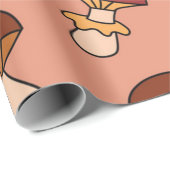 Mushroom-Muster Geschenkpapier (Rolleneckpunkt)