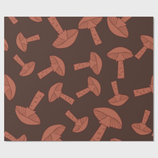 Mushroom-Muster Geschenkpapier (Flach)